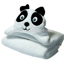 Toalha de banho de bebê com capuz branco Panda, 0-24 meses, 100% Natural orgânico bambu, Luxoriously Soft, Ultra Plush e absorvente